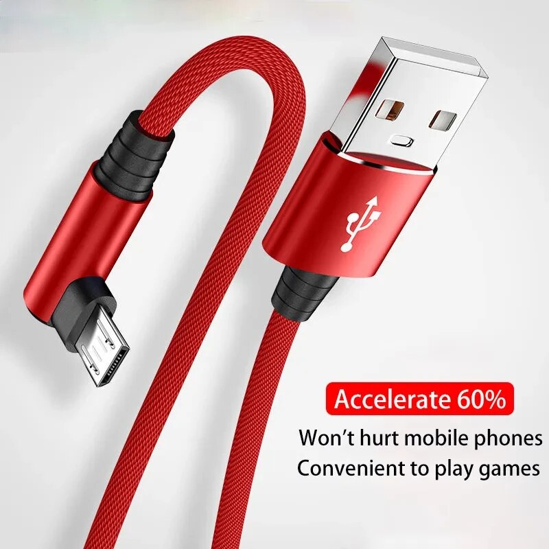 USB Micro Cable 3A 90 Degree E - Gaming Accessories For Phone avaliação e preço