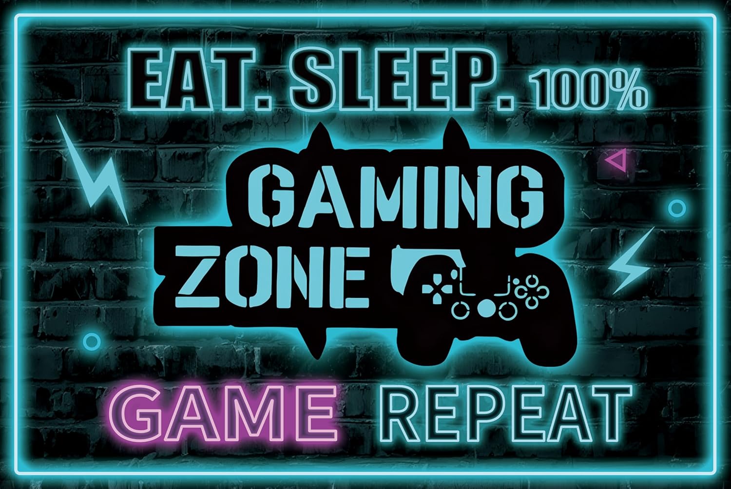 Gaming Zone Metal Tin Sign Coo - Gaming Accessories Boys avaliação e preço