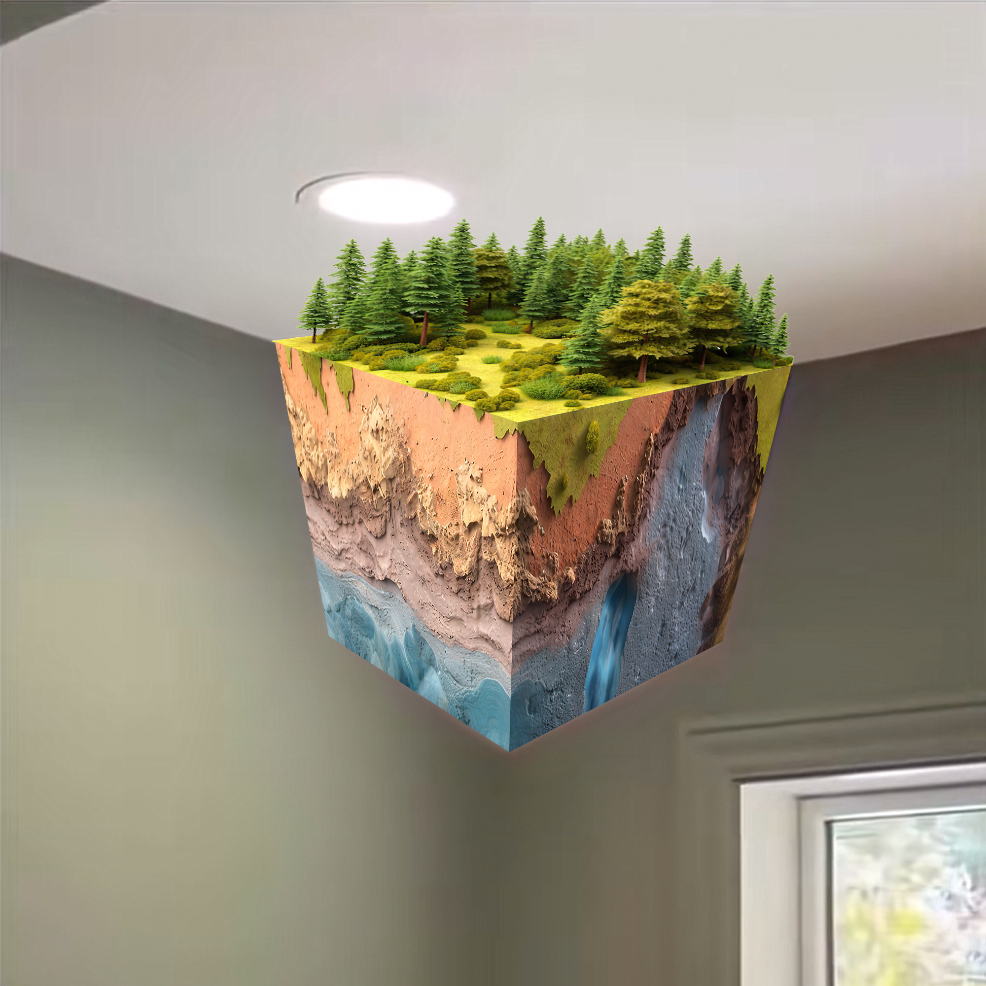 Realistic 3D Grass Cube Wall D - Gaming Accessories Boys avaliação e preço