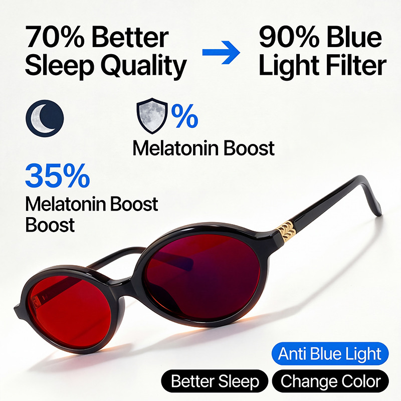 Anti Blue Light Blocking Oval  - Gaming Glasses Tinted avaliação e preço