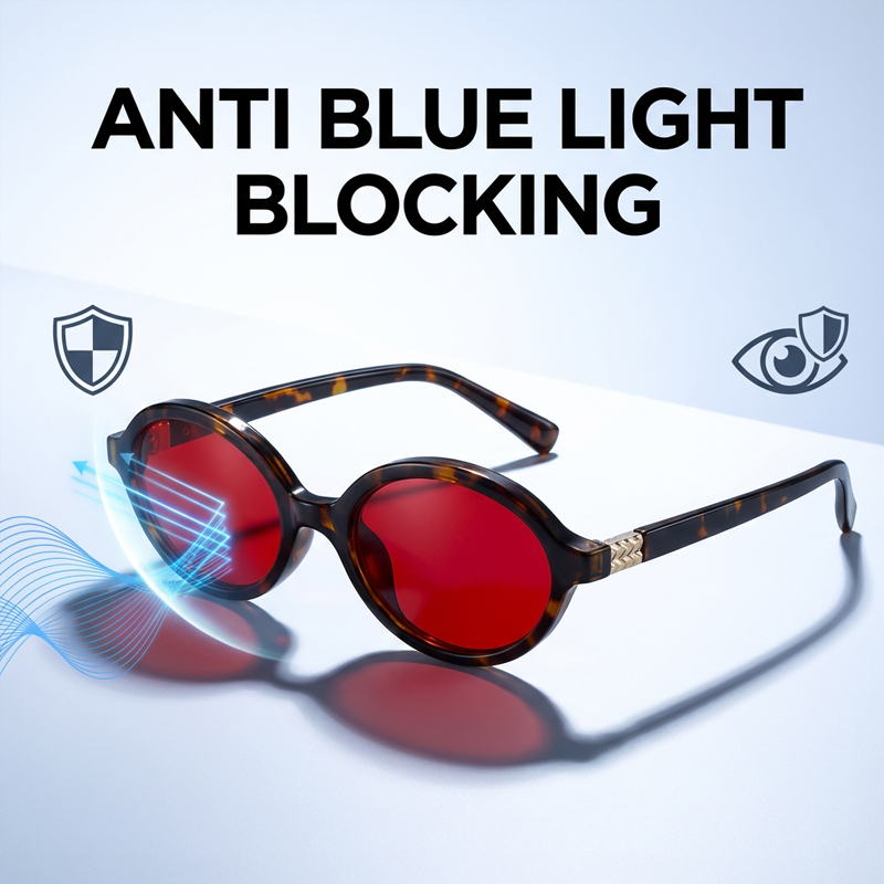 Anti Blue Light Oval Glasses F - Gaming Glasses Tinted avaliação e preço