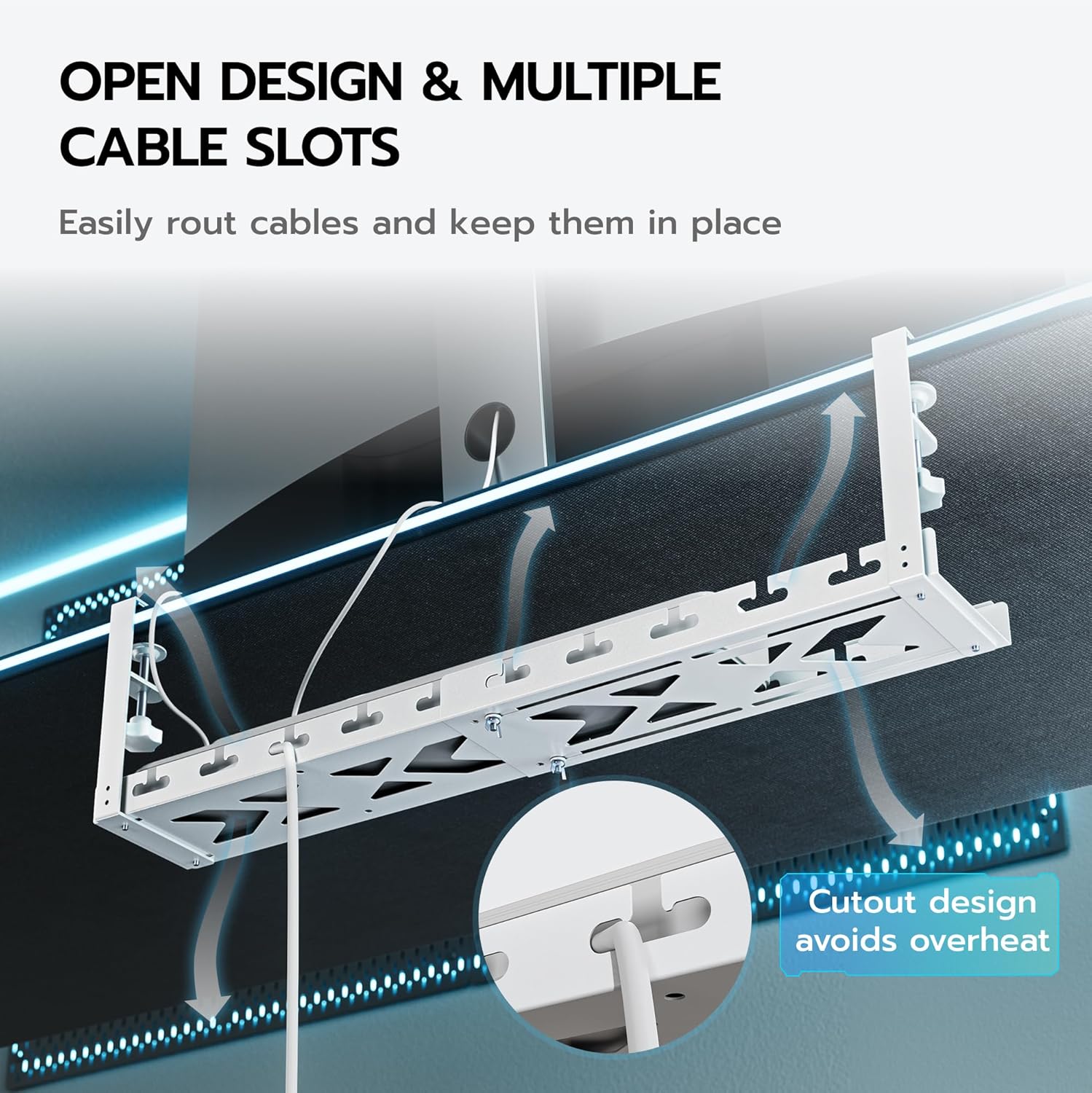 Extendable Under Desk Cable Ma - Gaming Accessories Organizer avaliação e preço