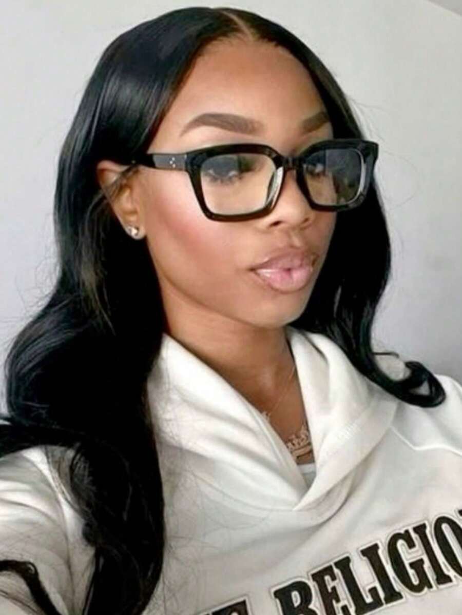 1 PC Square Frame Eyeglasses C - Gaming Accessories For Phone avaliação e preço