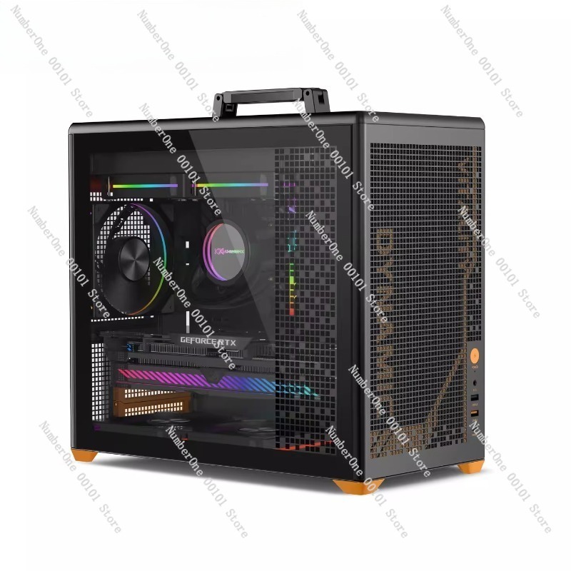 Portable MATX Computer Case wi - Case Mesh Panel avaliação e preço